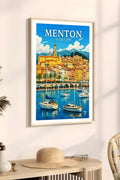 Affiche Menton Le Vieux Port