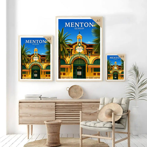 Affiche Menton Les Halles