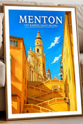 Affiche Menton Les Rampes Saint-Michel