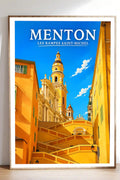 Affiche Menton Les Rampes Saint-Michel