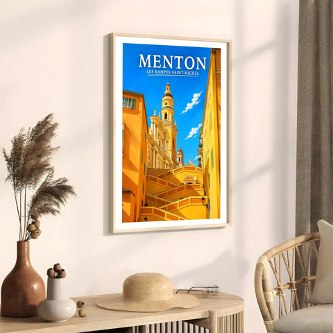 Affiche Menton Les Rampes Saint-Michel
