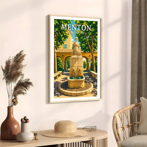 Affiche Menton Place aux Herbes