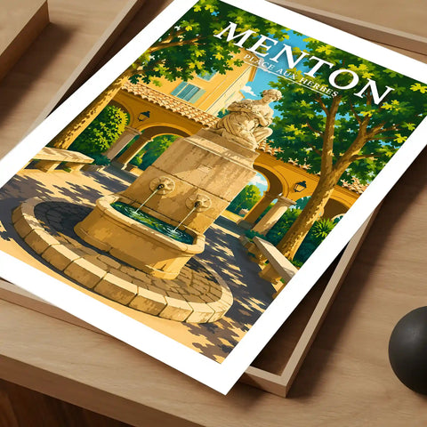 Affiche Menton Place aux Herbes