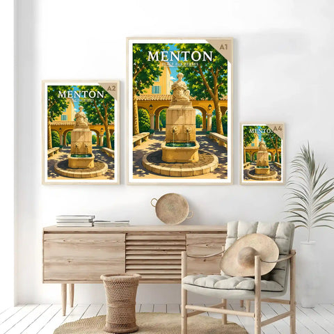 Affiche Menton Place aux Herbes