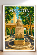 Affiche Menton Place aux Herbes