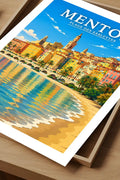 Affiche Menton Plage des Sablettes