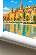 Affiche Menton Plage des Sablettes