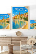 Affiche Menton Plage des Sablettes
