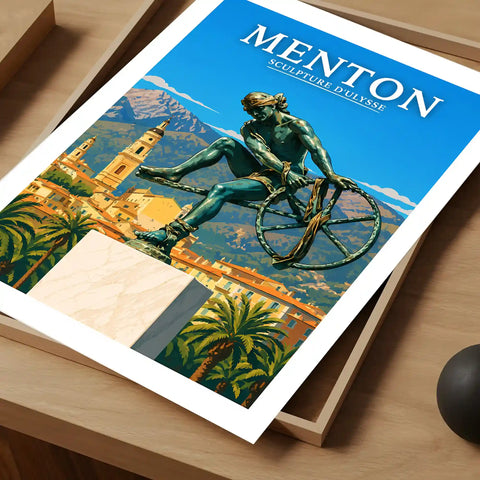 Affiche Menton Sculpture d'Ulysse