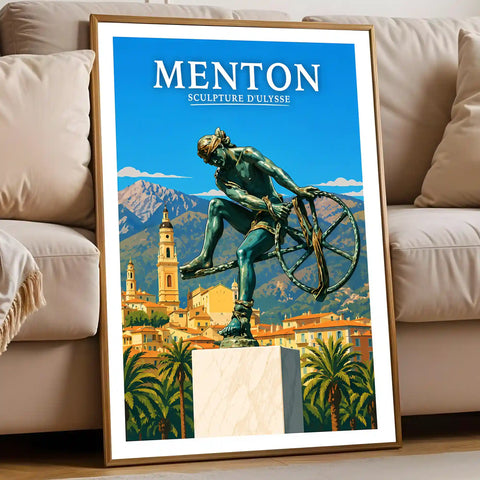 Affiche Menton Sculpture d'Ulysse