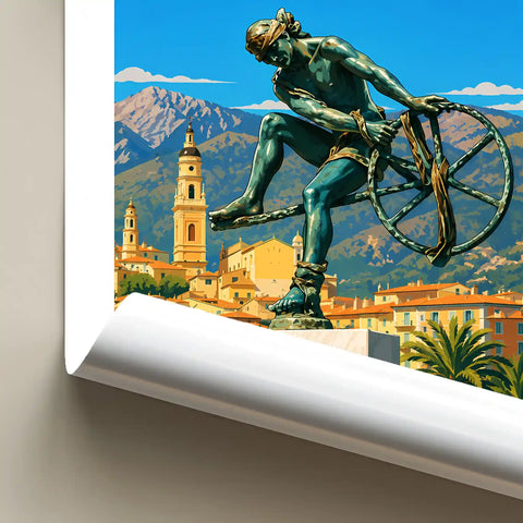Affiche Menton Sculpture d'Ulysse