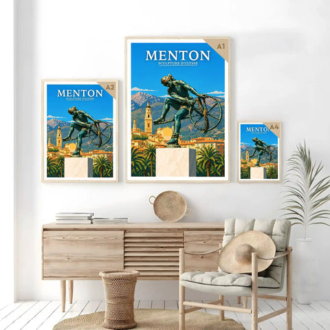 Affiche Menton Sculpture d'Ulysse