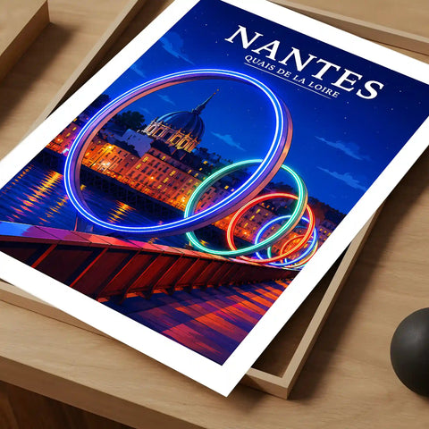 Affiche Nantes Quais de la Loire
