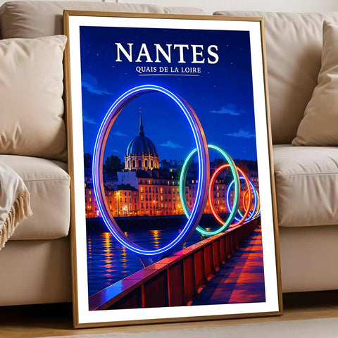 Affiche Nantes Quais de la Loire