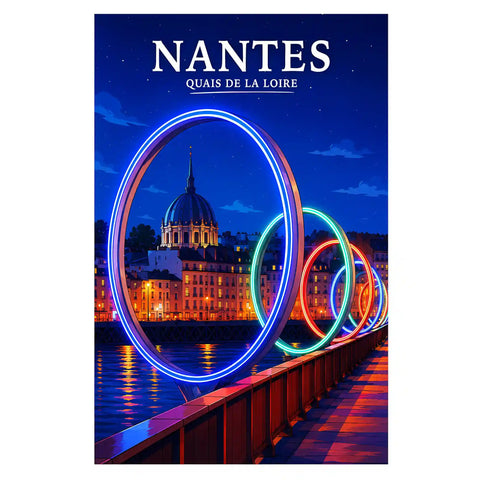 Affiche Nantes Quais de la Loire