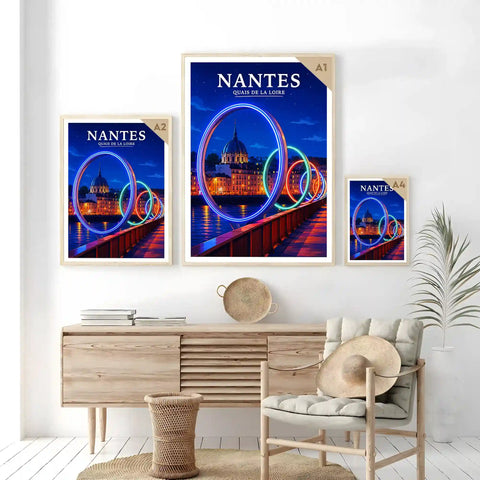 Affiche Nantes Quais de la Loire