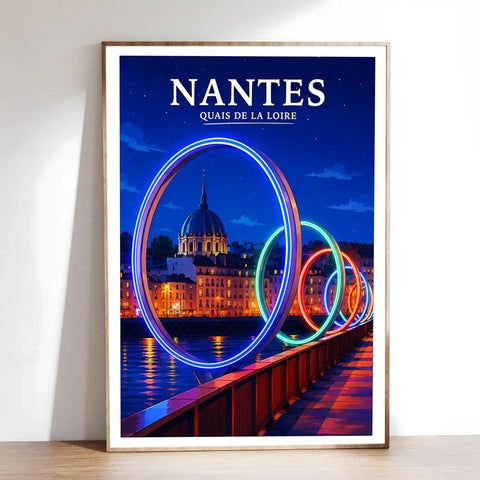 Affiche Nantes Quais de la Loire