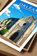 Affiche Orléans Collégiale Saint-Aignan