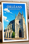Affiche Orléans Collégiale Saint-Aignan