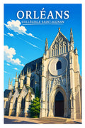 Affiche Orléans Collégiale Saint-Aignan
