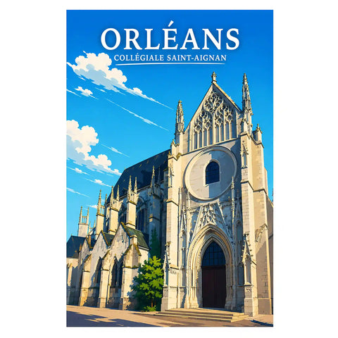 Affiche Orléans Collégiale Saint-Aignan