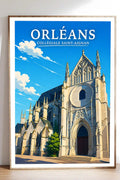 Affiche Orléans Collégiale Saint-Aignan