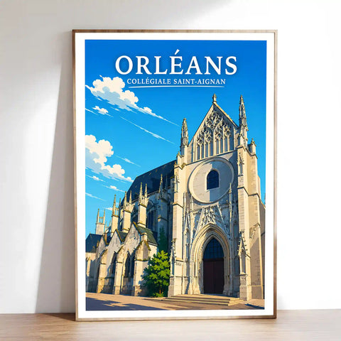 Affiche Orléans Collégiale Saint-Aignan
