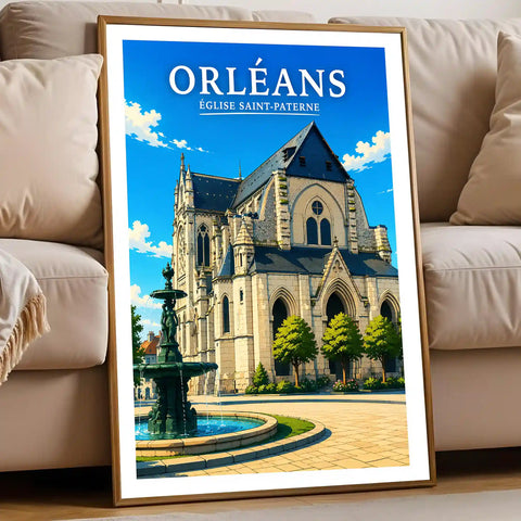 Affiche Orléans Église Saint-Paterne