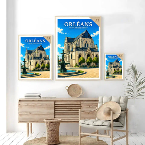 Affiche Orléans Église Saint-Paterne