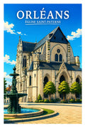 Affiche Orléans Église Saint-Paterne