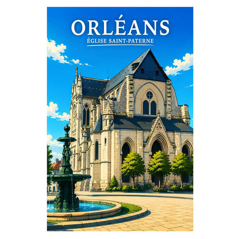 Affiche Orléans Église Saint-Paterne