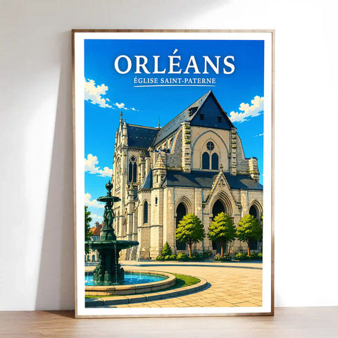 Affiche Orléans Église Saint-Paterne