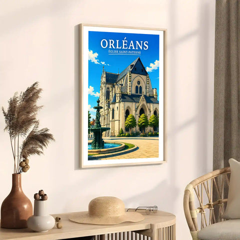 Affiche Orléans Église Saint-Paterne