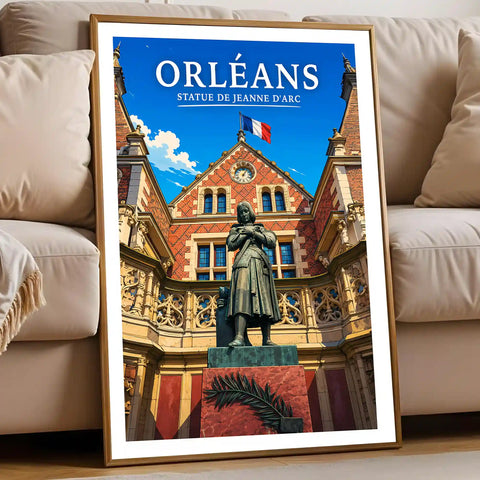 Affiche Orléans Statue de Jeanne d'Arc