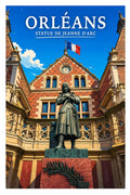 Affiche Orléans Statue de Jeanne d'Arc