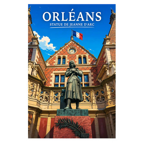 Affiche Orléans Statue de Jeanne d'Arc