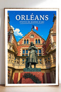 Affiche Orléans Statue de Jeanne d'Arc