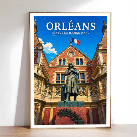 Affiche Orléans Statue de Jeanne d'Arc