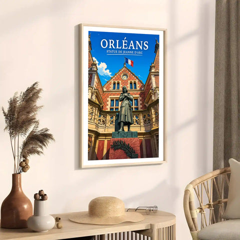 Affiche Orléans Statue de Jeanne d'Arc