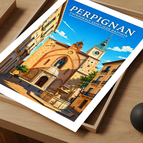 Affiche Perpignan Cathédrale Saint-Jean-Baptiste