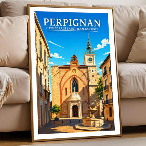 Affiche Perpignan Cathédrale Saint-Jean-Baptiste
