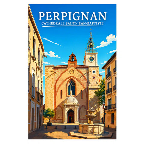 Affiche Perpignan Cathédrale Saint-Jean-Baptiste
