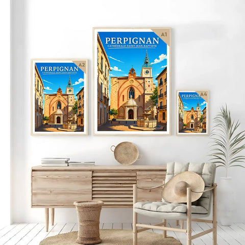 Affiche Perpignan Cathédrale Saint-Jean-Baptiste