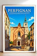 Affiche Perpignan Cathédrale Saint-Jean-Baptiste