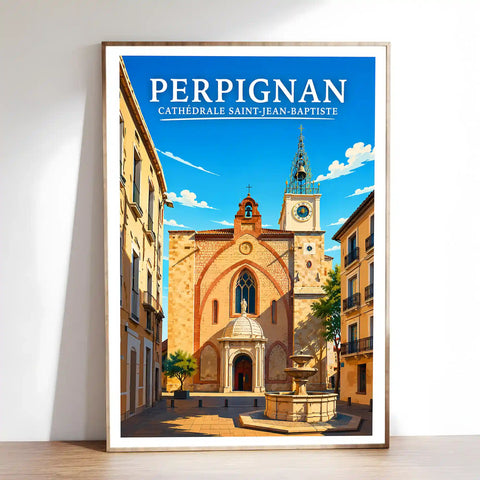 Affiche Perpignan Cathédrale Saint-Jean-Baptiste