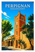 Affiche Perpignan Église Saint-Jacques