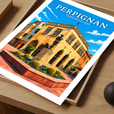 Affiche Perpignan Place de la Loge
