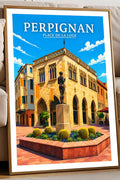 Affiche Perpignan Place de la Loge