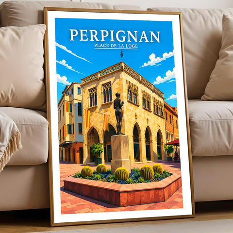 Affiche Perpignan Place de la Loge