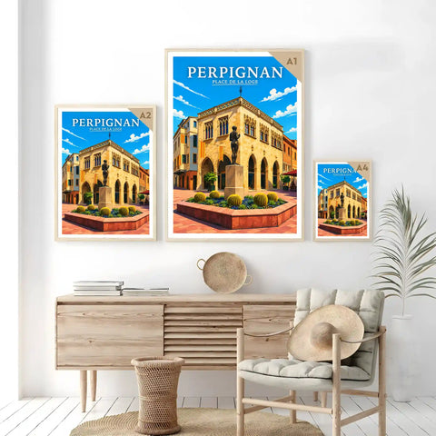 Affiche Perpignan Place de la Loge